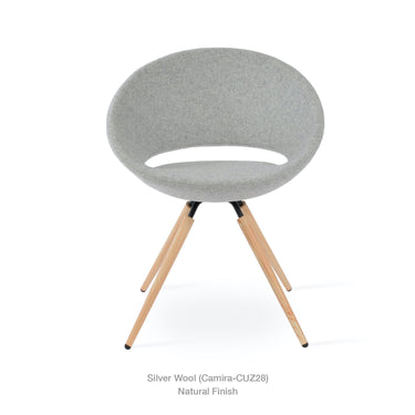 Crescent Carrot Swivel Chair Fabric by SohoConcept - New
