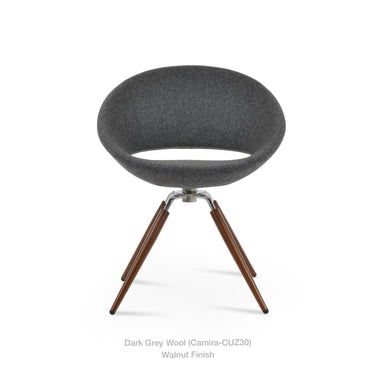 Crescent Carrot Swivel Chair Fabric by SohoConcept - New