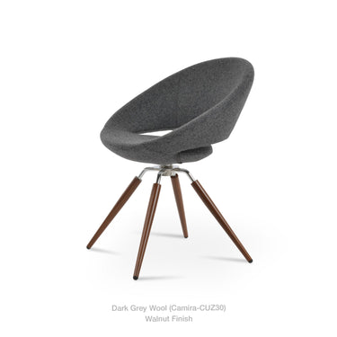 Crescent Carrot Swivel Chair Fabric by SohoConcept - New