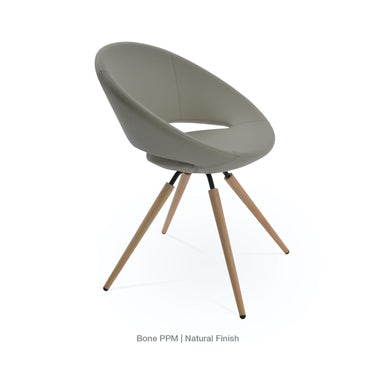 Crescent Carrot Swivel Chair Leather by SohoConcept - New