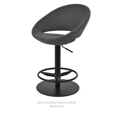 Crescent Piston Full Footrest Stools Fabric by SohoConcept - New