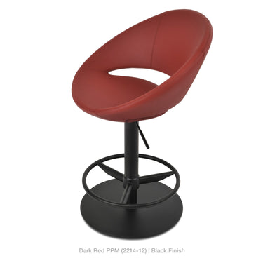 Crescent Piston Full Footrest Stools Leather by SohoConcept - New