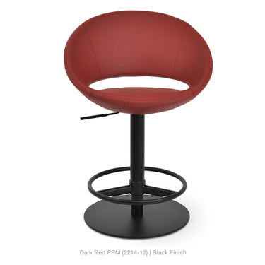 Crescent Piston Full Footrest Stools Leather by SohoConcept - New