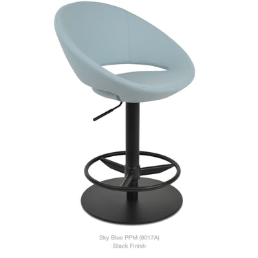Crescent Piston Full Footrest Stools Leather by SohoConcept - New