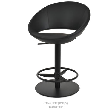 Crescent Piston Full Footrest Stools Leather by SohoConcept - New