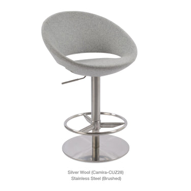 Crescent Piston Full Footrest Stools Fabric by SohoConcept - New