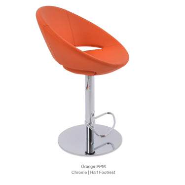 Crescent Piston Half Footrest Stools Leather by SohoConcept - New