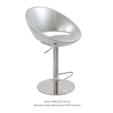 Crescent Piston Half Footrest Stools Leather by SohoConcept - New