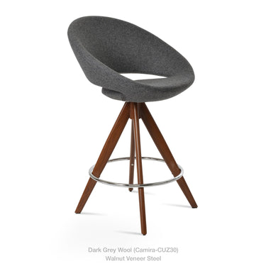 Crescent Pyramid MW Swivel Stools Fabric by SohoConcept - New