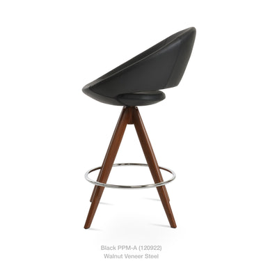 Crescent Pyramid MW Swivel Stools Leather by SohoConcept - New