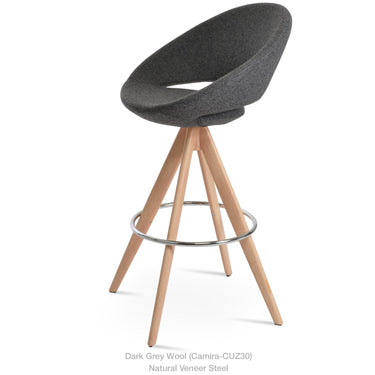 Crescent Pyramid MW Swivel Stools Fabric by SohoConcept - New