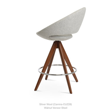 Crescent Pyramid MW Swivel Stools Fabric by SohoConcept - New