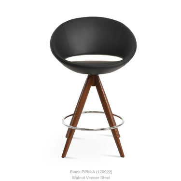 Crescent Pyramid MW Swivel Stools Leather by SohoConcept - New