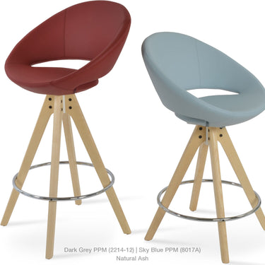 Crescent Pyramid Stools Leather by SohoConcept - New