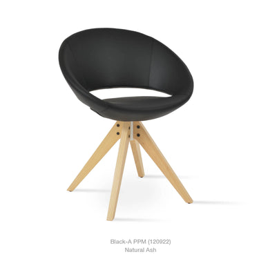 Crescent Pyramid Swivel Chair Leather by SohoConcept - New