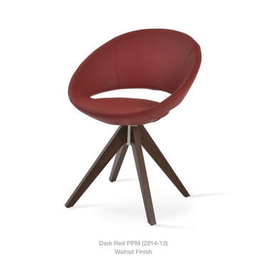 Crescent Pyramid Swivel Chair Leather by SohoConcept - New