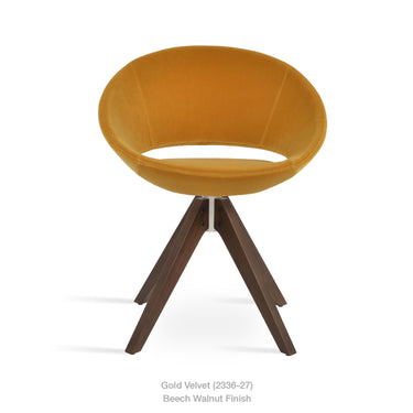 Crescent Pyramid Swivel Chair Fabric by SohoConcept - New