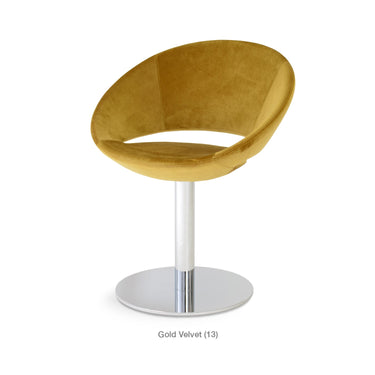 Crescent Round Swivel Chair Fabric by SohoConcept - New