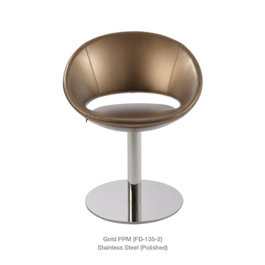 Crescent Round Swivel Chair Leather by SohoConcept - New