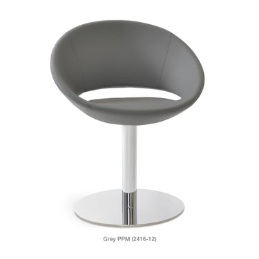 Crescent Round Swivel Chair Leather by SohoConcept - New