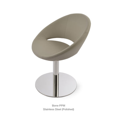 Crescent Round Swivel Chair Leather by SohoConcept - New