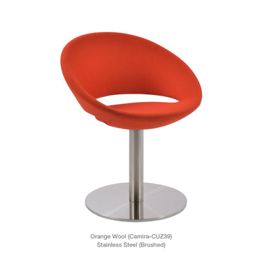 Crescent Round Swivel Chair Fabric by SohoConcept - New