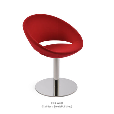 Crescent Round Swivel Chair Fabric by SohoConcept - New