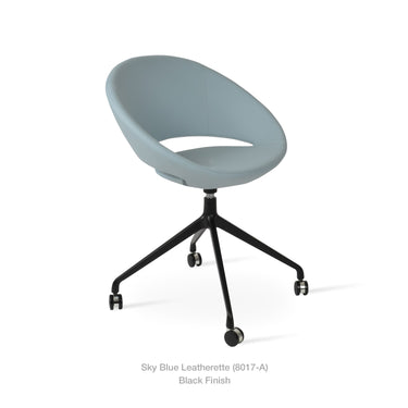 Crescent Spider Swivel Chair Leather by SohoConcept - New