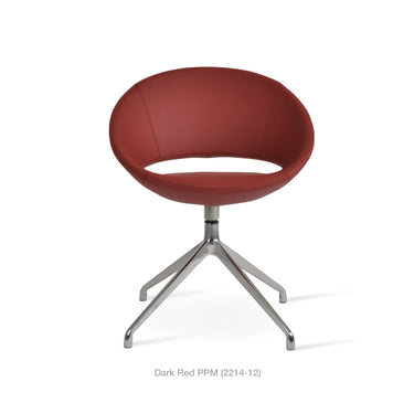 Crescent Spider Swivel Chair Leather by SohoConcept - New