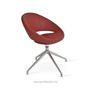Crescent Spider Swivel Chair Leather by SohoConcept - New