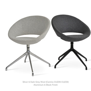 Crescent Spider Swivel Chair Fabric by SohoConcept - New