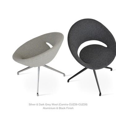 Crescent Spider Swivel Chair Fabric by SohoConcept - New