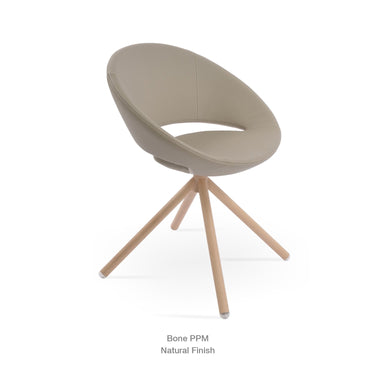 Crescent Stick Swivel Chair Leather by SohoConcept - New