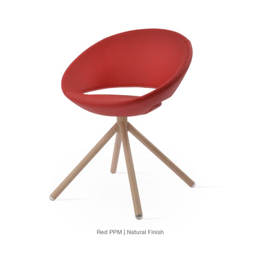 Crescent Stick Swivel Chair Leather by SohoConcept - New