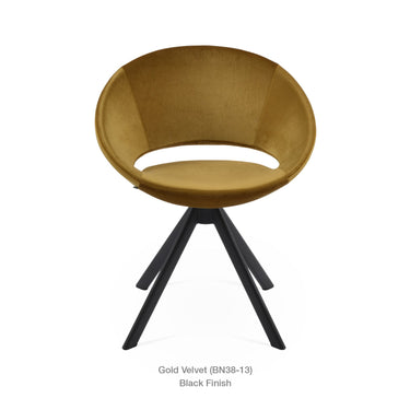 Crescent Sword Swivel Chair Fabric by SohoConcept - New
