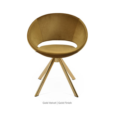 Crescent Sword Swivel Chair Fabric by SohoConcept - New