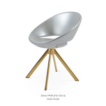 Crescent Sword Swivel Chair Leather by SohoConcept - New