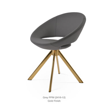 Crescent Sword Swivel Chair Leather by SohoConcept - New