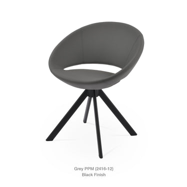 Crescent Sword Swivel Chair Leather by SohoConcept - New