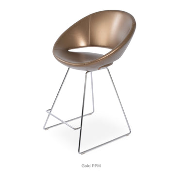 Crescent Wire Stools Leather by SohoConcept - New