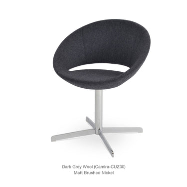 Crescent 4 Star Swivel Chair Fabric by SohoConcept - New