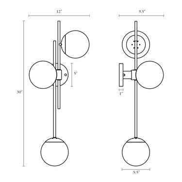 Crithmum HA03913B plating brass wall sconce