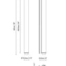 Measurements for the Slim Skin W1400 (line drawing)