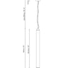 Measurements for the Slim Skin SV1400 (line drawing)
