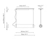 Measurements for the Slim Skin SH700 (line drawing)