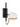 Elegant Contemporary Crosby Wall Sconce in Brass and Black Frame