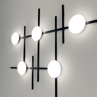 Crosshatch ceiling and wall lamp by Brad Ascalon