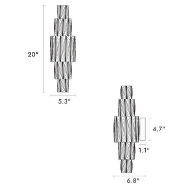 Gold Crystal Wall Sconce HA05188 - Luxury Wall Lamp