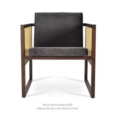 Cube Wood Wicker Lounge Armchair by SohoConcept - New