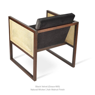 Cube Wood Wicker Lounge Armchair by SohoConcept - New